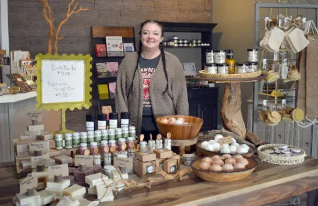 Rebel Roots store has natural theme